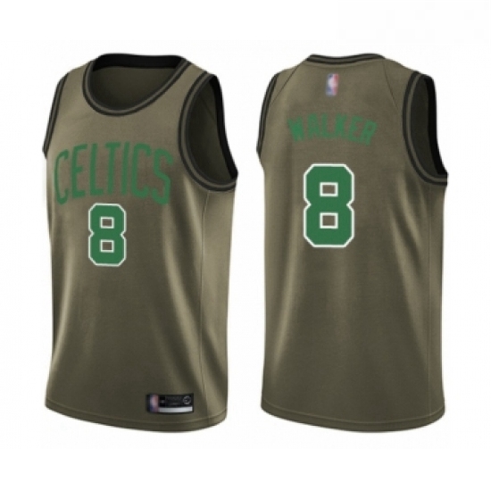 Youth Boston Celtics 8 Kemba Walker Swingman Green Salute to Service Basketball Jersey