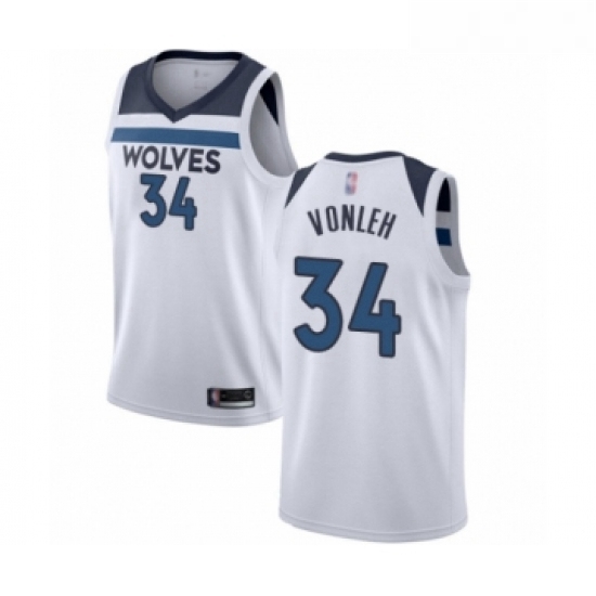 Youth Minnesota Timberwolves 34 Noah Vonleh Swingman White Basketball Jersey Association Edition