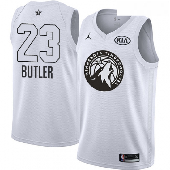 Youth Nike Jordan Minnesota Timberwolves 23 Jimmy Butler Swingman White 2018 All Star Game NBA Jerse