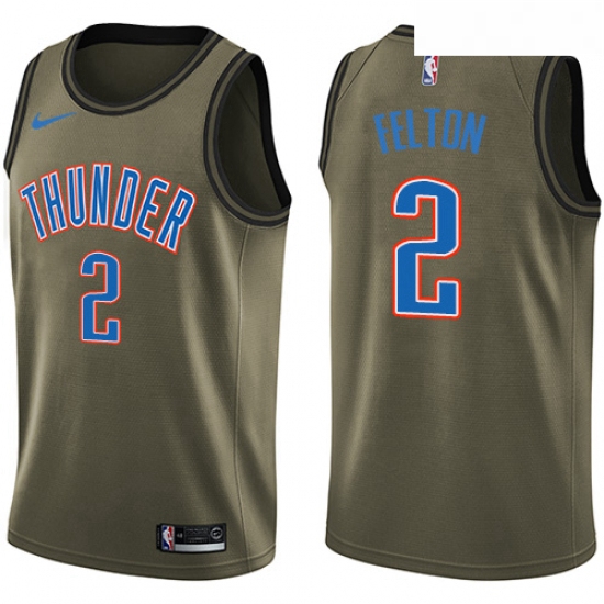 Youth Nike Oklahoma City Thunder 2 Raymond Felton Swingman Green Salute to Service NBA Jersey