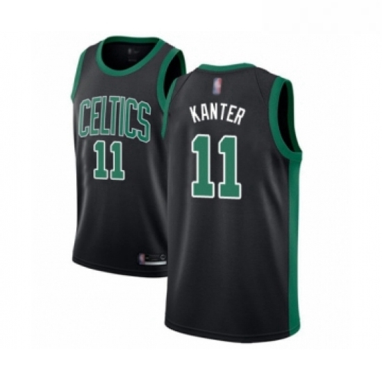 Youth Boston Celtics 11 Enes Kanter Swingman Black Basketball Jersey Statement Edition