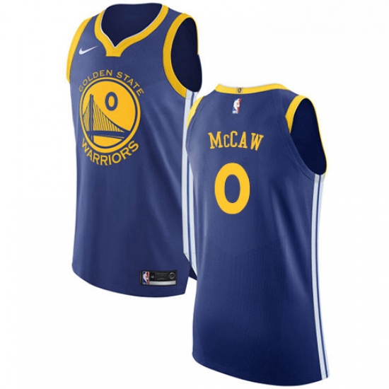 Youth Nike Golden State Warriors 0 Patrick McCaw Authentic Royal Blue Road NBA Jersey Icon Edition