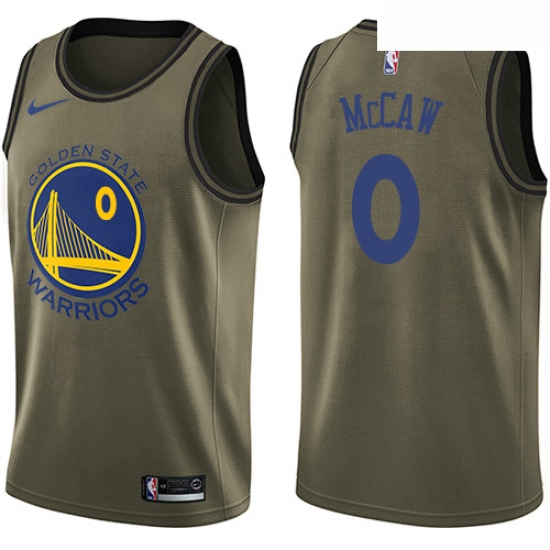 Youth Nike Golden State Warriors 0 Patrick McCaw Swingman Green Salute to Service NBA Jersey