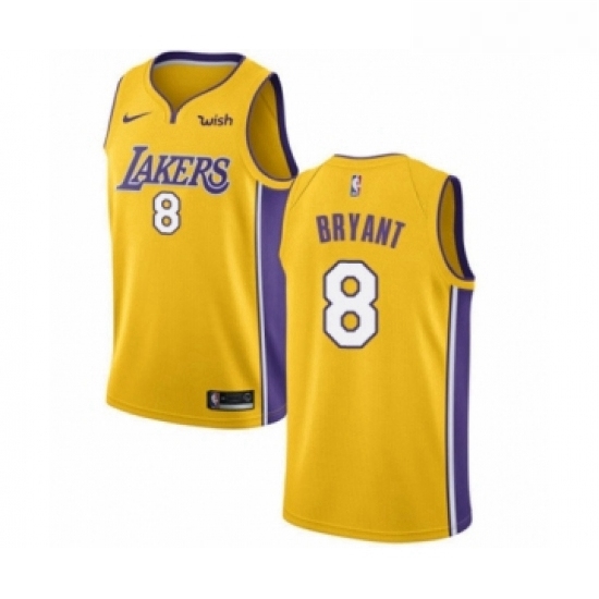 Youth Los Angeles Lakers 8 Kobe Bryant Swingman Gold Home Basket