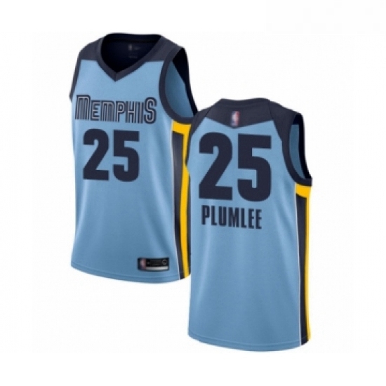 Youth Memphis Grizzlies 25 Miles Plumlee Swingman Light Blue Basketball Jersey Statement Edition