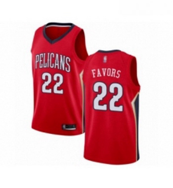 Youth New Orleans Pelicans 22 Derrick Favors Swingman Red Basketball Jersey Statement Edition