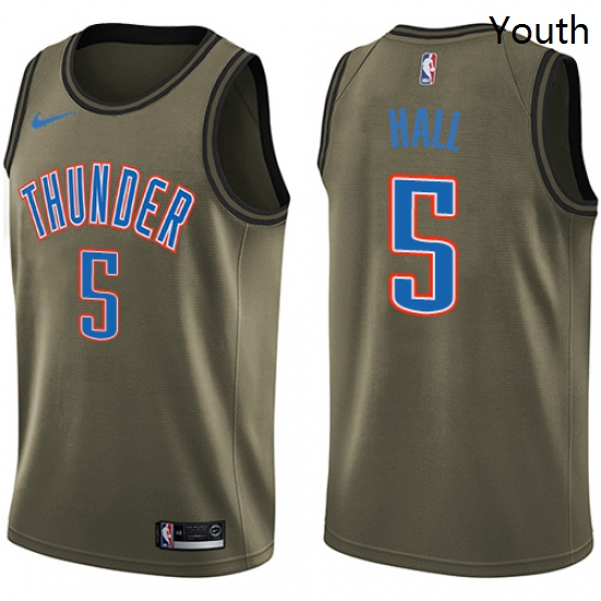 Youth Nike Oklahoma City Thunder 5 Devon Hall Swingman Green Sal