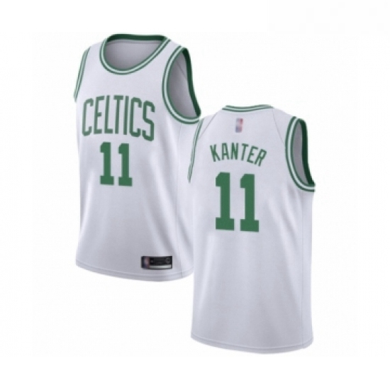 Youth Boston Celtics 11 Enes Kanter Swingman White Basketball Jersey Association Edition