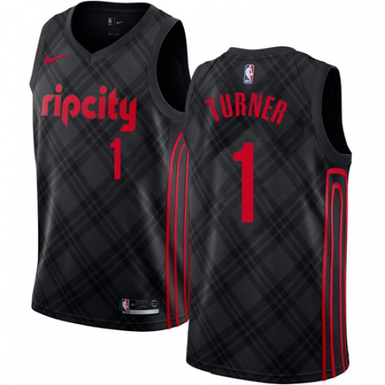 Youth Nike Portland Trail Blazers 1 Evan Turner Swingman Black N