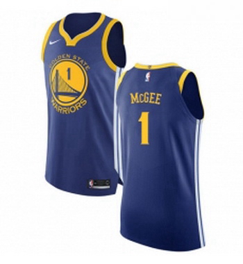 Youth Nike Golden State Warriors 1 JaVale McGee Authentic Royal Blue Road NBA Jersey Icon Edition