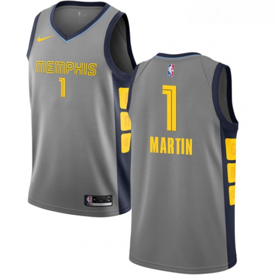 Youth Nike Memphis Grizzlies 1 Jarell Martin Swingman Gray NBA Jersey City Edition