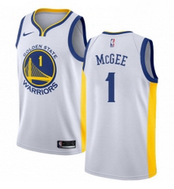 Youth Nike Golden State Warriors 1 JaVale McGee Authentic White 