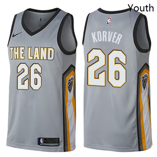 Youth Nike Cleveland Cavaliers 26 Kyle Korver Swingman Gray NBA 