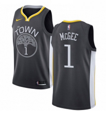 Youth Nike Golden State Warriors 1 JaVale McGee Swingman Black Alternate NBA Jersey Statement Editio