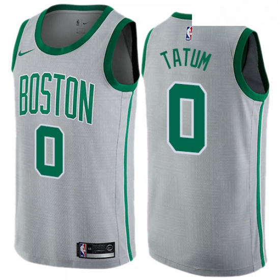 Youth Nike Boston Celtics 0 Jayson Tatum Swingman Gray NBA Jersey City Edition