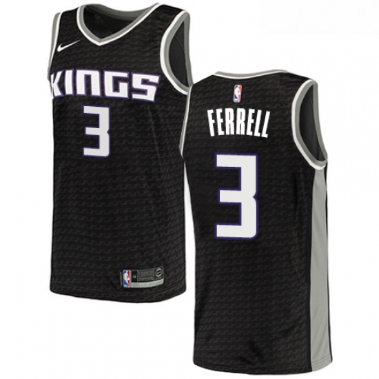 Youth Nike Sacramento Kings 3 Yogi Ferrell Swingman Black NBA Jersey Statement Edition