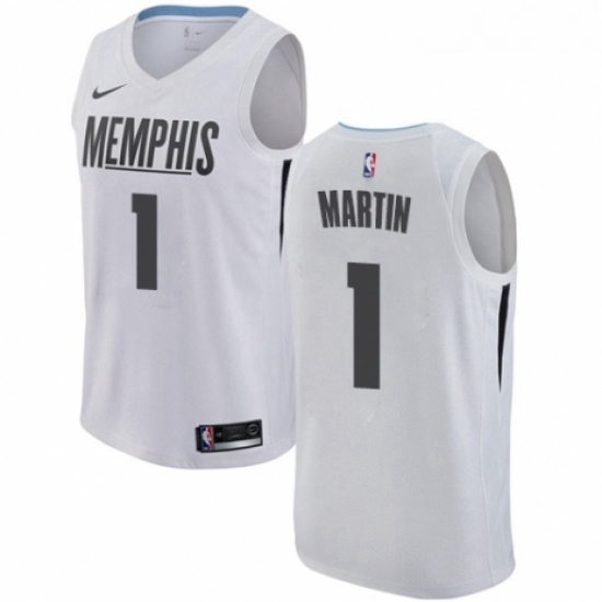 Youth Nike Memphis Grizzlies 1 Jarell Martin Swingman White NBA Jersey City Edition