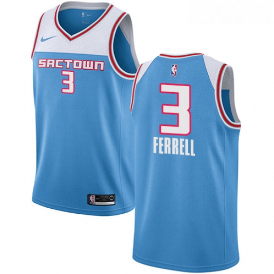 Youth Nike Sacramento Kings 3 Yogi Ferrell Swingman Blue NBA Jersey 2018 19 City Edition