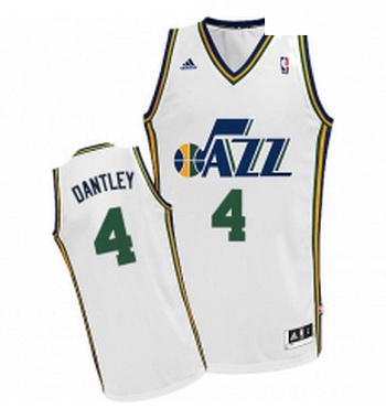 Youth Adidas Utah Jazz 4 Adrian Dantley Swingman White Home NBA Jersey