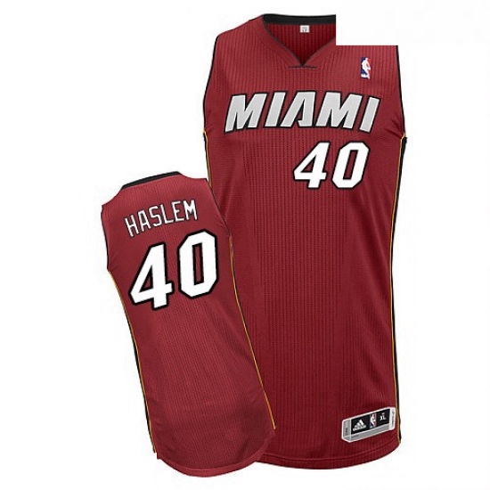 Youth Adidas Miami Heat 40 Udonis Haslem Authentic Red Alternate
