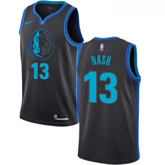 Youth Nike Dallas Mavericks 13 Steve Nash Swingman Charcoal NBA 