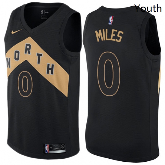Youth Nike Toronto Raptors 0 CJ Miles Swingman Black NBA Jersey 
