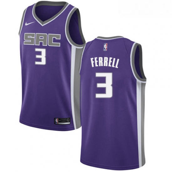 Youth Nike Sacramento Kings 3 Yogi Ferrell Swingman Purple NBA Jersey Icon Edition