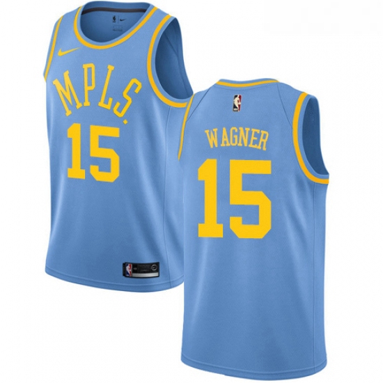 Youth Nike Los Angeles Lakers 15 Moritz Wagner Swingman Blue Hardwood Classics NBA Jersey