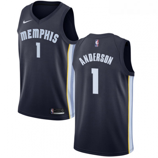 Youth Nike Memphis Grizzlies 1 Kyle Anderson Swingman Navy Blue NBA Jersey Icon Edition