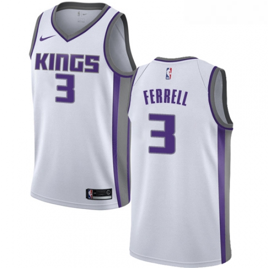 Youth Nike Sacramento Kings 3 Yogi Ferrell Swingman White NBA Jersey Association Edition