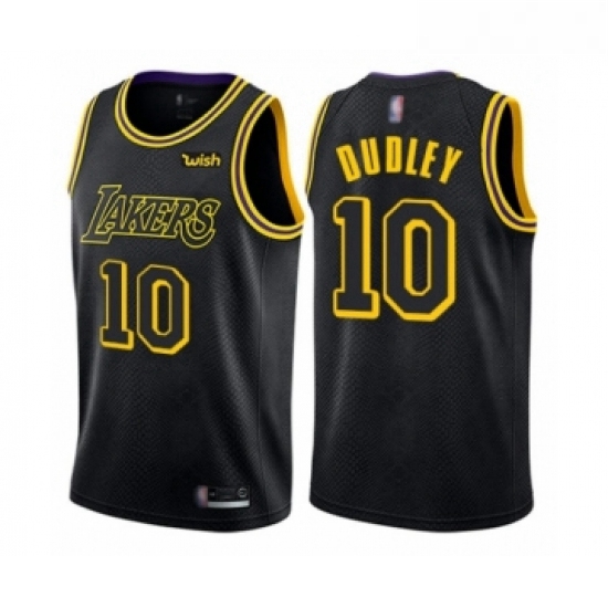 Youth Los Angeles Lakers 10 Jared Dudley Swingman Black Basketball Jersey City Edition