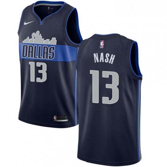 Youth Nike Dallas Mavericks 13 Steve Nash Swingman Navy Blue NBA Jersey Statement Edition