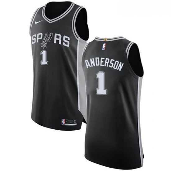 Youth Nike San Antonio Spurs 1 Kyle Anderson Authentic Black Roa