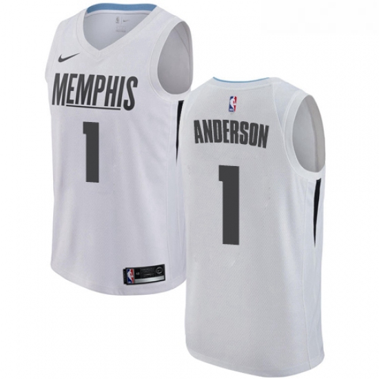 Youth Nike Memphis Grizzlies 1 Kyle Anderson Swingman White NBA Jersey City Edition