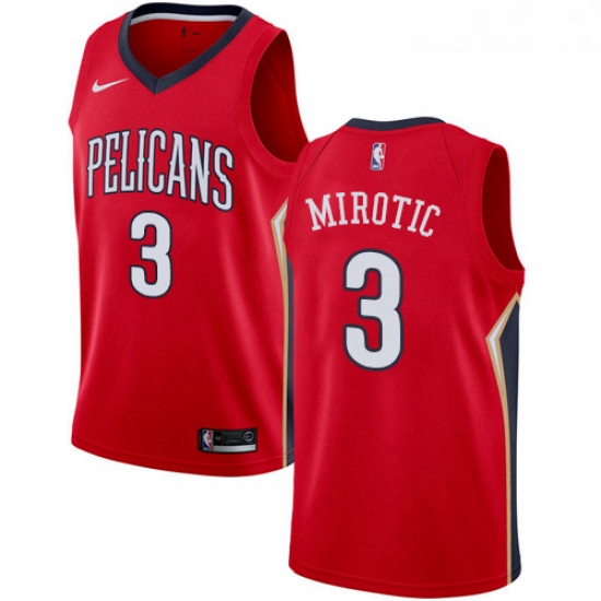 Youth Nike New Orleans Pelicans 3 Nikola Mirotic Authentic Red NBA Jersey Statement Edition