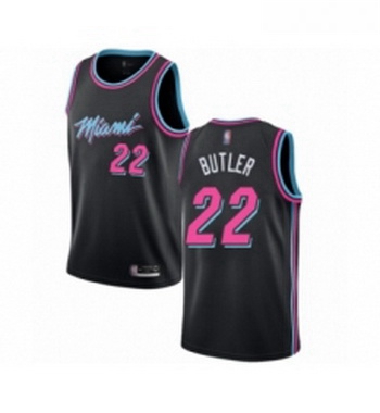 Youth Miami Heat 22 Jimmy Butler Swingman Black Basketball Jersey City Edition