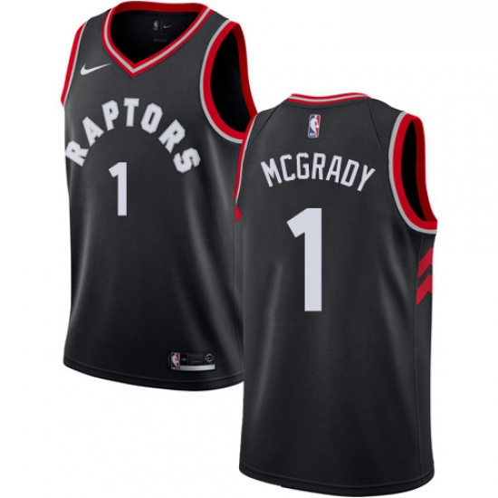 Youth Nike Toronto Raptors 1 Tracy Mcgrady Swingman Black Altern