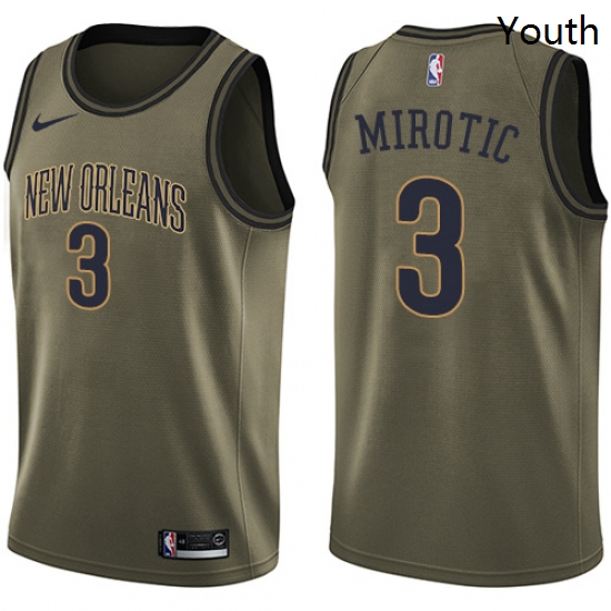 Youth Nike New Orleans Pelicans 3 Nikola Mirotic Swingman Green 