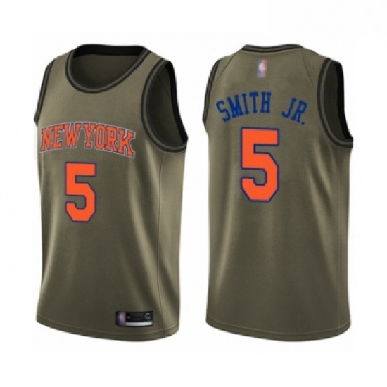 Youth New York Knicks 5 Dennis Smith Jr Swingman Green Salute to