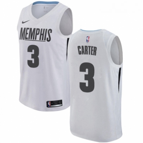 Youth Nike Memphis Grizzlies 3 Jevon Carter Swingman White NBA Jersey City Edition