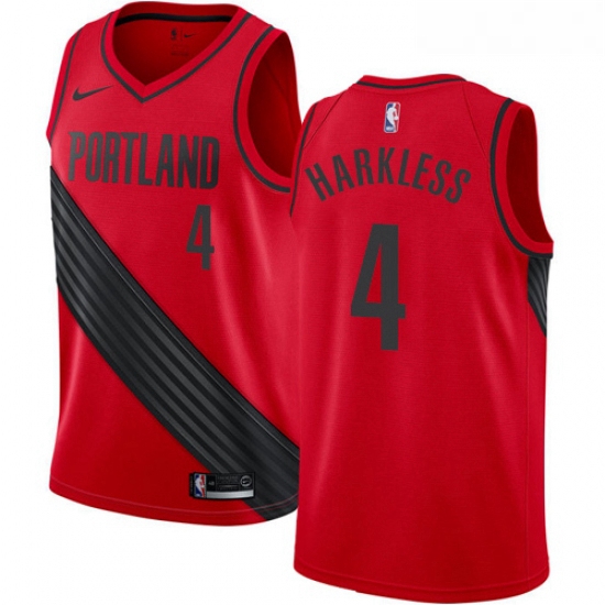 Youth Nike Portland Trail Blazers 4 Moe Harkless Authentic Red A