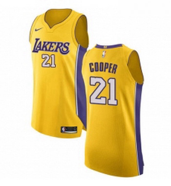 Youth Nike Los Angeles Lakers 21 Michael Cooper Authentic Gold H