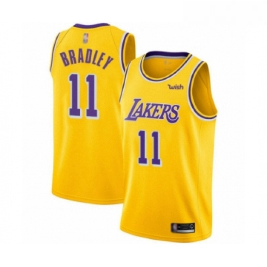 Youth Los Angeles Lakers 11 Avery Bradley Swingman Gold Basketball Jersey Icon Edition