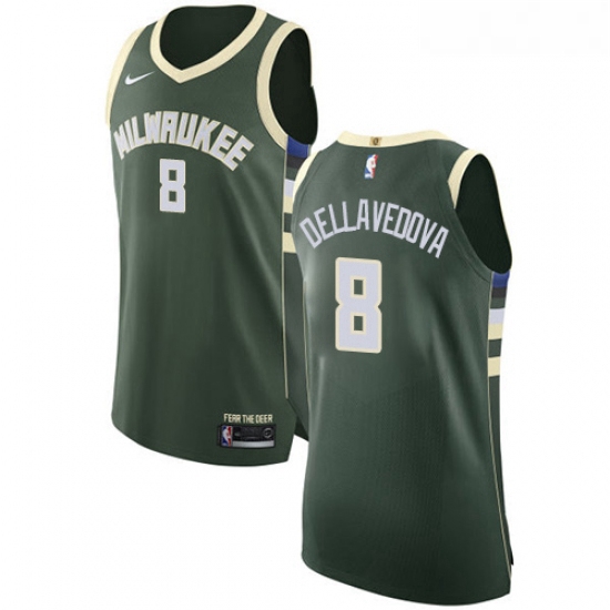 Youth Nike Milwaukee Bucks 8 Matthew Dellavedova Authentic Green Road NBA Jersey Icon Edition