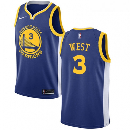 Youth Nike Golden State Warriors 3 David West Swingman Royal Blu