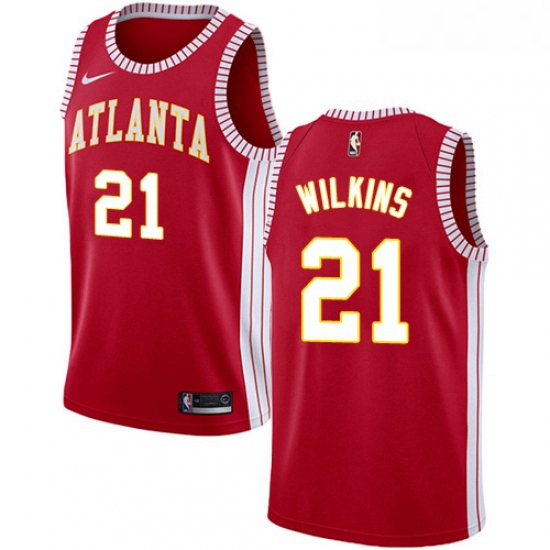 Youth Nike Atlanta Hawks 21 Dominique Wilkins Authentic Red NBA 