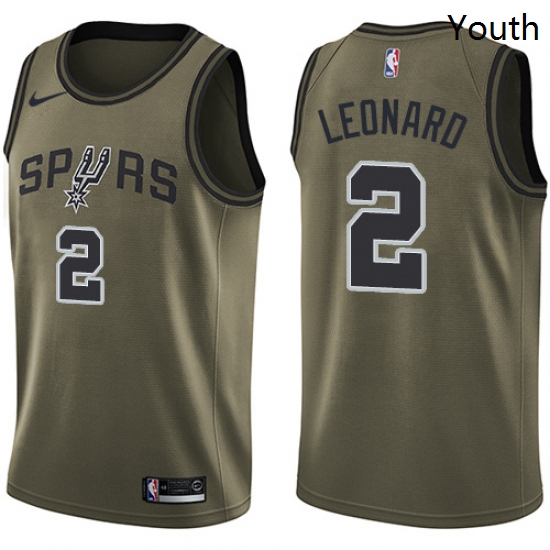 Youth Nike San Antonio Spurs 2 Kawhi Leonard Swingman Green Salu