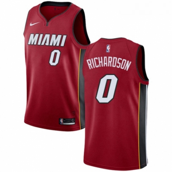 Youth Nike Miami Heat 0 Josh Richardson Authentic Red NBA Jersey