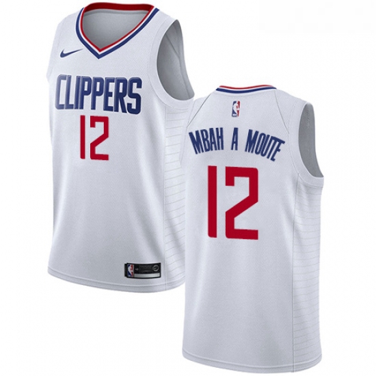 Youth Nike Los Angeles Clippers 12 Luc Mbah a Moute Swingman Whi