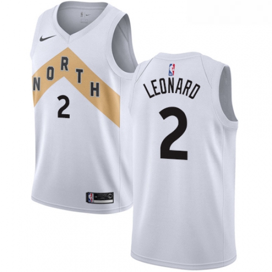 Youth Nike Toronto Raptors 2 Kawhi Leonard Swingman White NBA Jersey City Edition